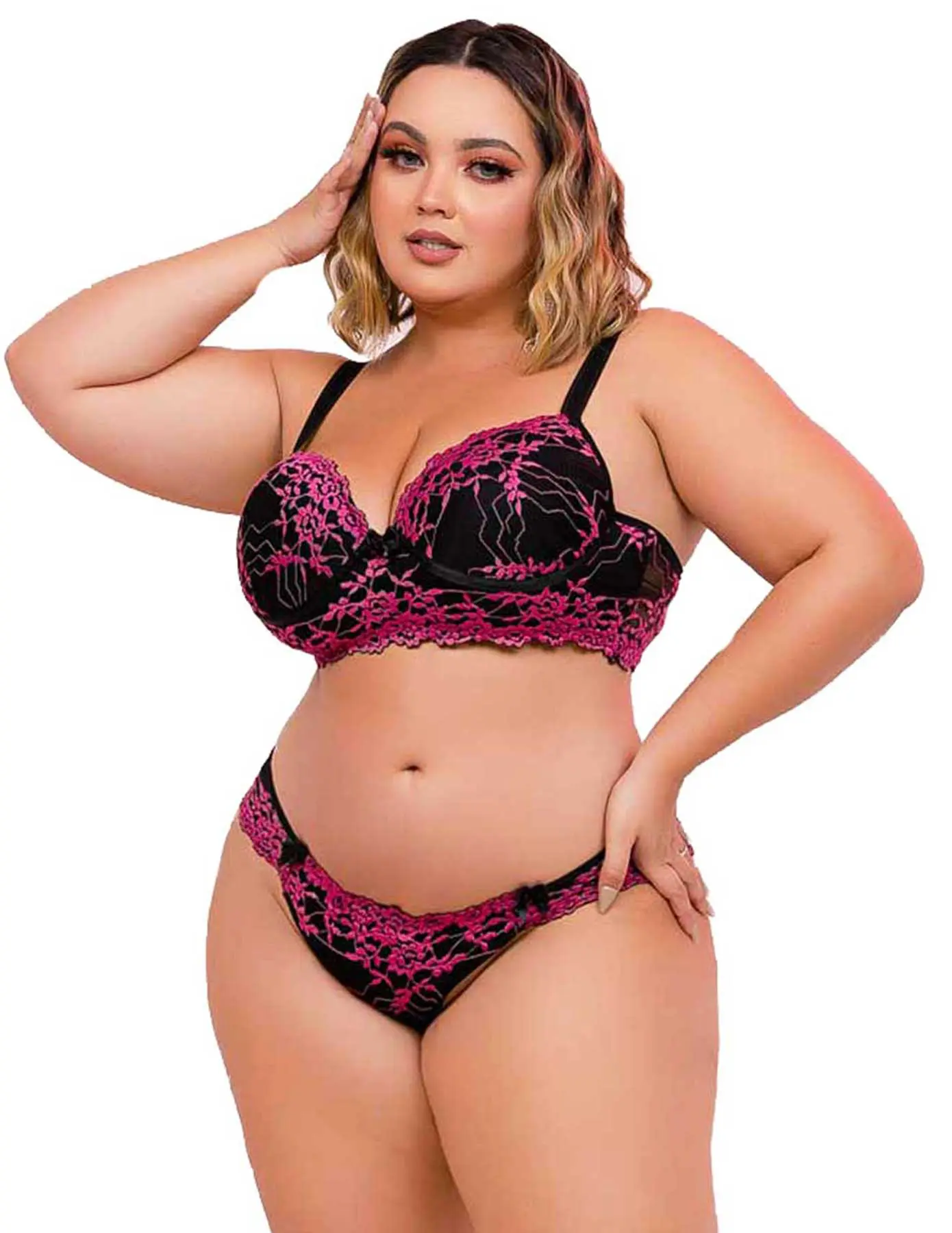 Conjunto de Lingerie Plus Size